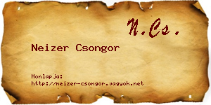 Neizer Csongor névjegykártya
